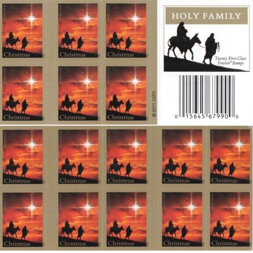 Mint US Holy Family Booklet Pane of 20 Forever Stamps Scott# 4711 (MNH)